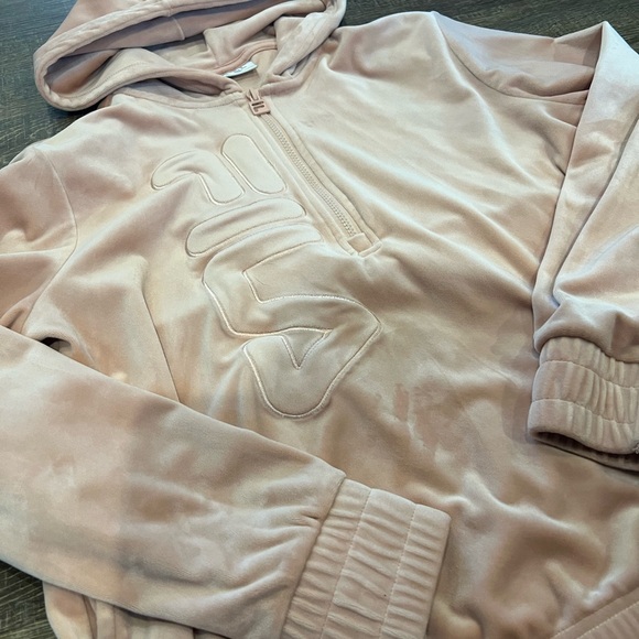 Fila Pink Velvet Hoodie - Picture 3 of 4